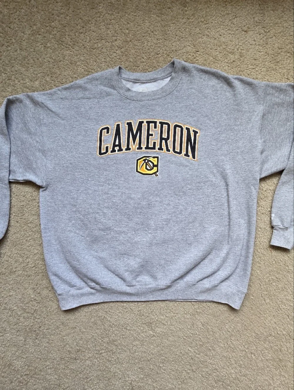 Cameron University Gray Crewneck Sweatshirt Size XL